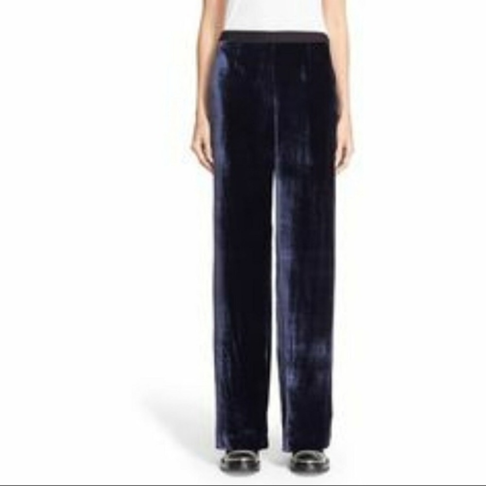 Cynthia Rowley Wide Leg Black Velvet Pants